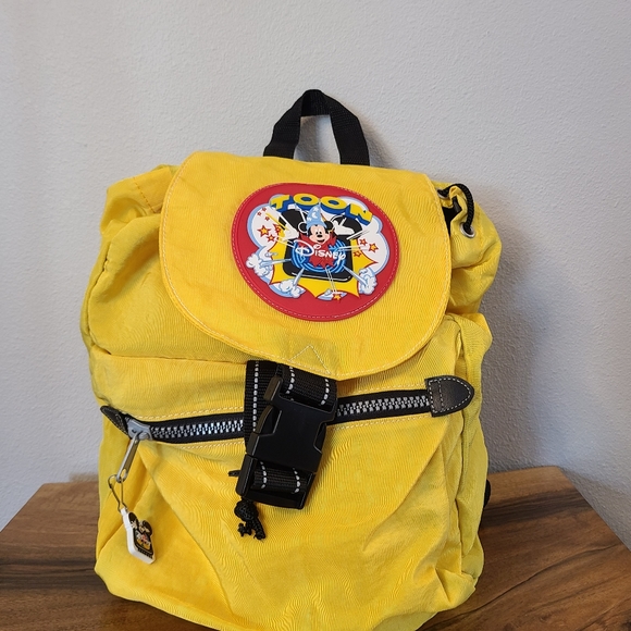 Disney Bags Toon Disney Vintage Yellow Nylon Backpack Poshmark
